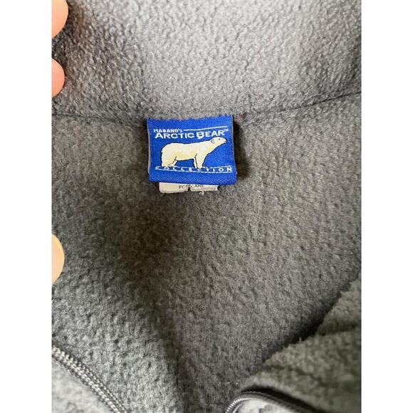 Hagan's Arctic Bear Fleece Vest Men's XX Large Gray Full Zip Polyester Vintage - Picture 3 of 9